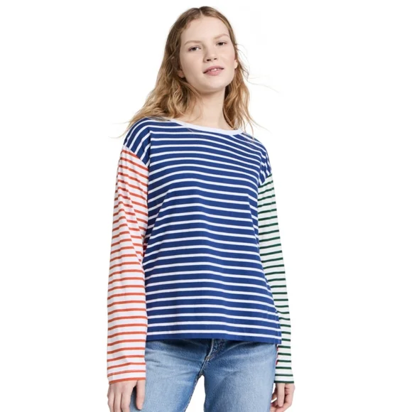 Alex Mill Multicolor Striped Long Sleeve Tee - Picture 6 of 6